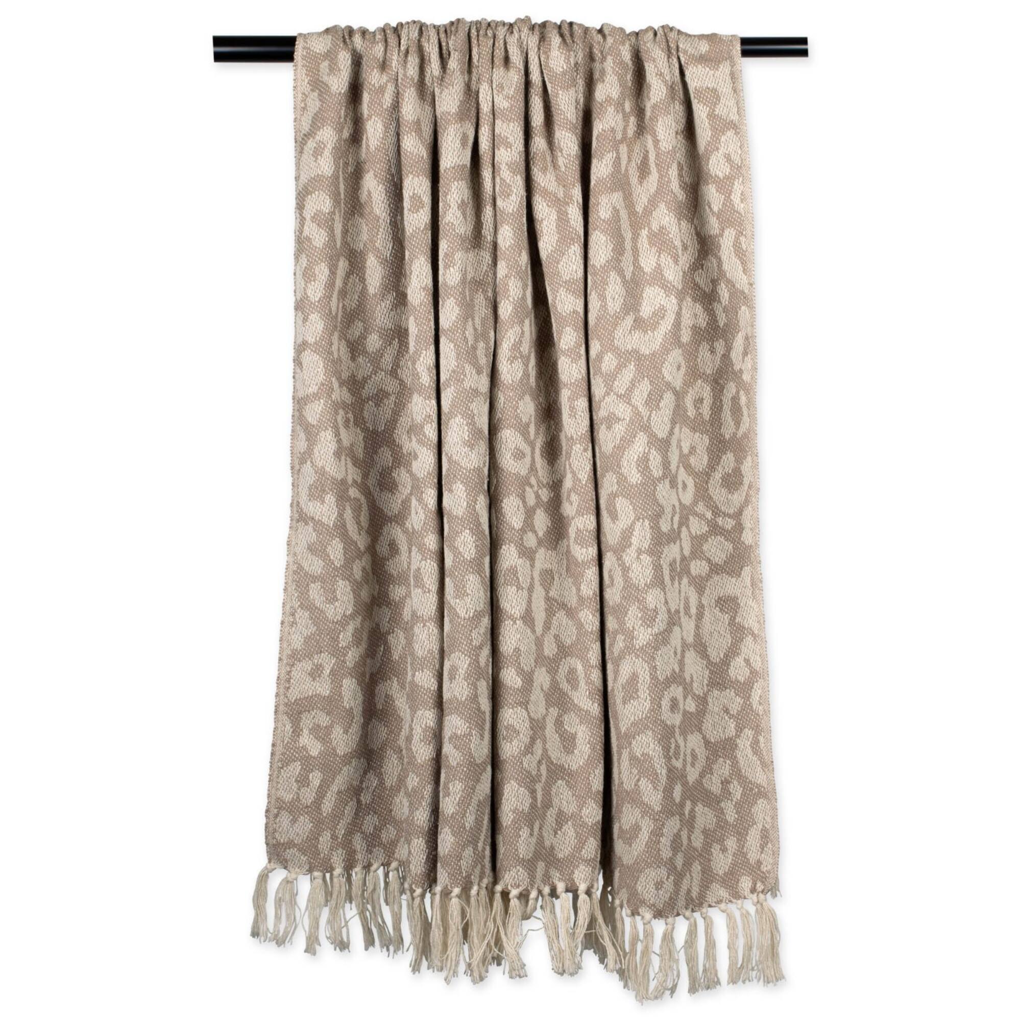 DII® Tan Leopard Throw